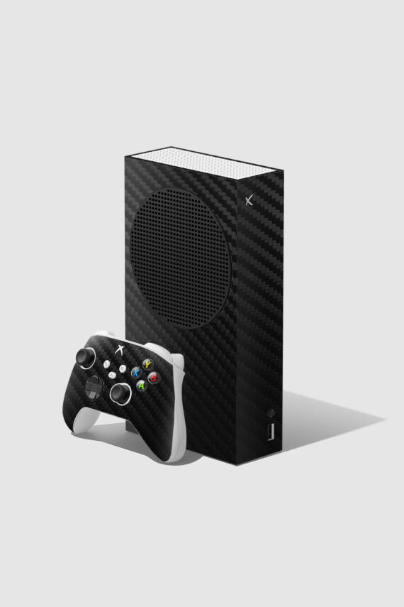 Black Carbon Fibre Xbox Series S Console and Controller Skin Wrap